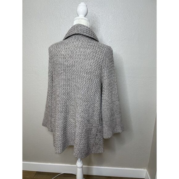 J. Jill Wool L Chunky Cardigan Knit Alpaca Wool Blend Shawl Collar Sweater Butto - Picture 5 of 12
